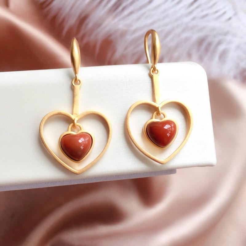 Dangle & Chandelier Designer's Unique And Creative Flange Porcelain Inlaid Love Earrings, Exquisite Elegant Ladies Silver Jewelry
Dangle & Chandelier Designer's Unique And Creative Flange Porcelain Inlaid Love Earrings, Exquisite Elegant Ladies Silver Jewelry