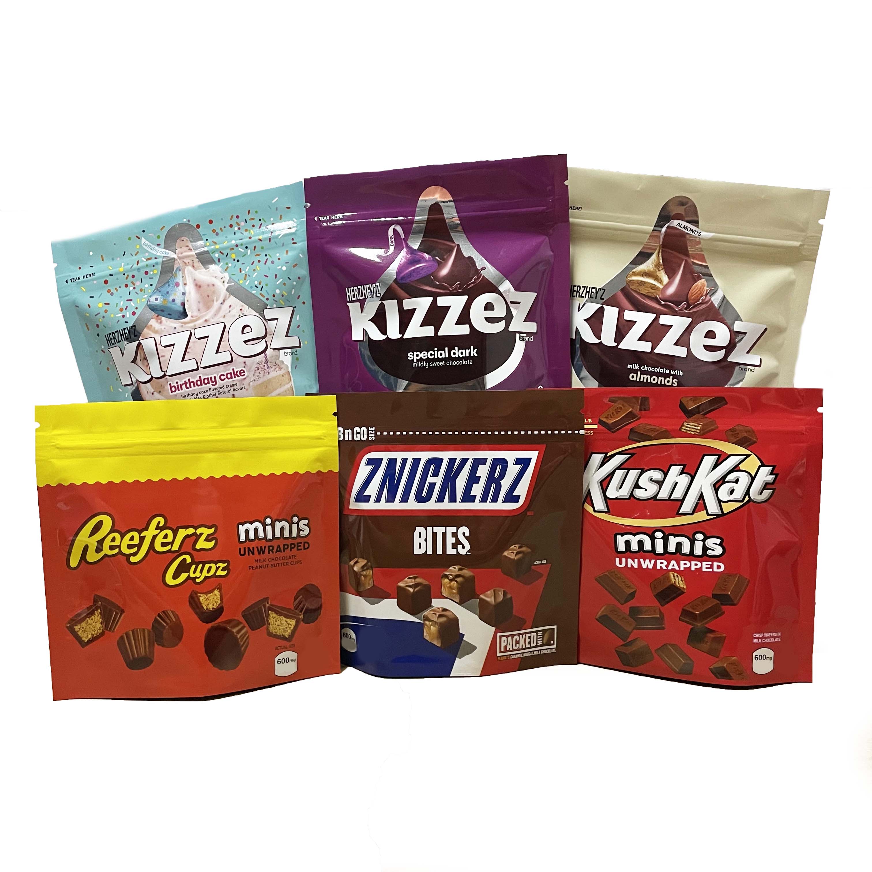 Edible snack plastic mylar packaging bag 600 mg 5*5 inch kizzez bites minis reefer cup Chocolate bags stand up pouch
Edible snack plastic mylar packaging bag 600 mg 5*5 inch kizzez bites minis reefer cup Chocolate bags stand up pouch