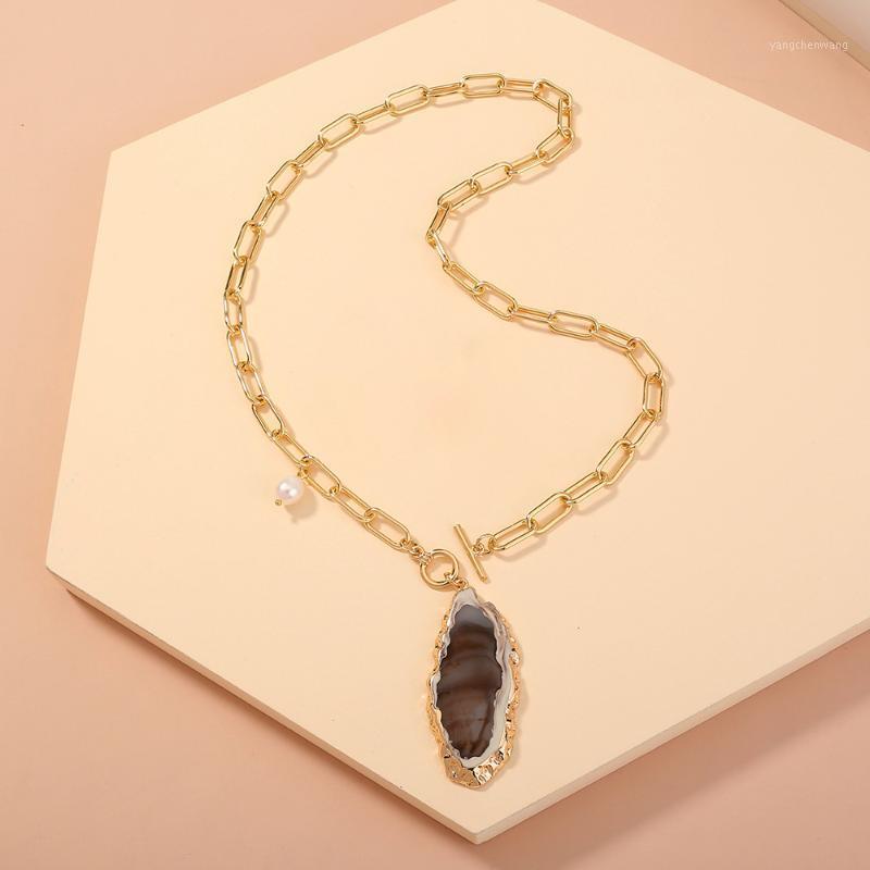 Chains 5Pcs/lot Wholesale Exaggerated Personality Grid Chain OT Button Brown Natural Stone Special-shaped Pendant Necklace In Bulk
Chains 5Pcs/lot Wholesale Exaggerated Personality Grid Chain OT Button Brown Natural Stone Special-shaped Pendant Necklace In Bulk