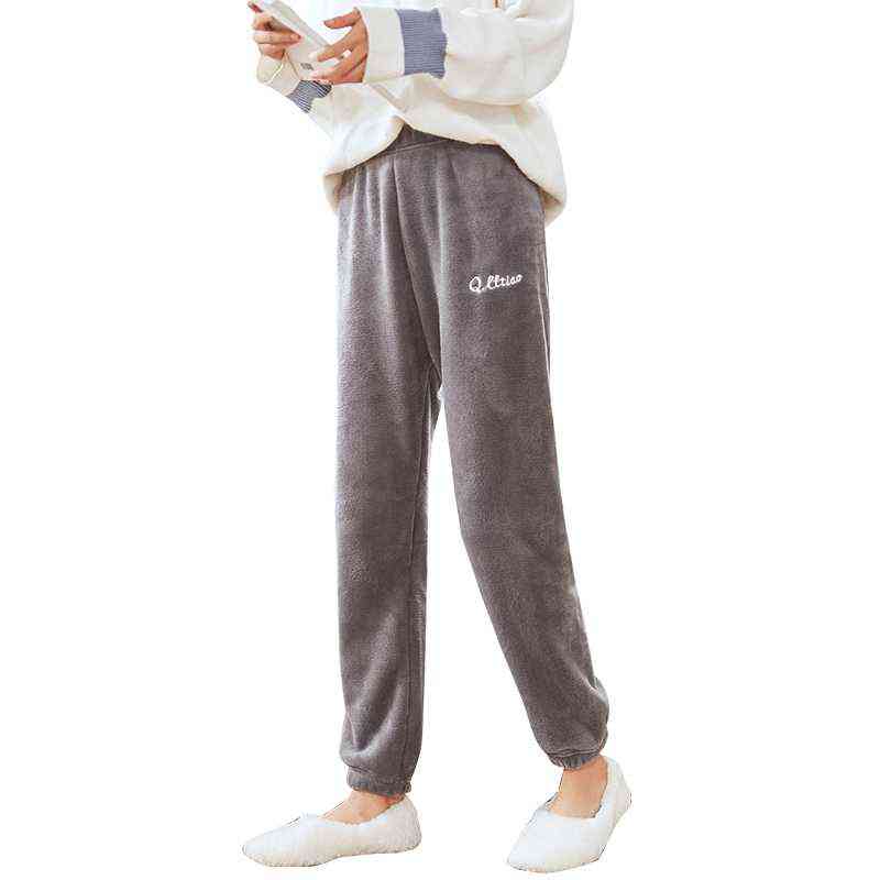 Heliar Winter Pants Women Thermal Elastic Outerwear Warm Velvet Trousers For Long Woolen Loose 211115