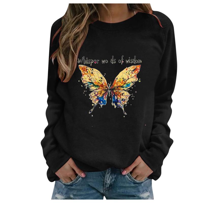 Women' Hoodies & Sweatshirts Butterfly Tie Dye Funny Print Women Lady Autumn Winter Crewneck Hoody Pullover Blouse Sudaderas Con Capucha, Black
Women' Hoodies & Sweatshirts Butterfly Tie Dye Funny Print Women Lady Autumn Winter Crewneck Hoody Pullover Blouse Sudaderas Con Capucha, Black