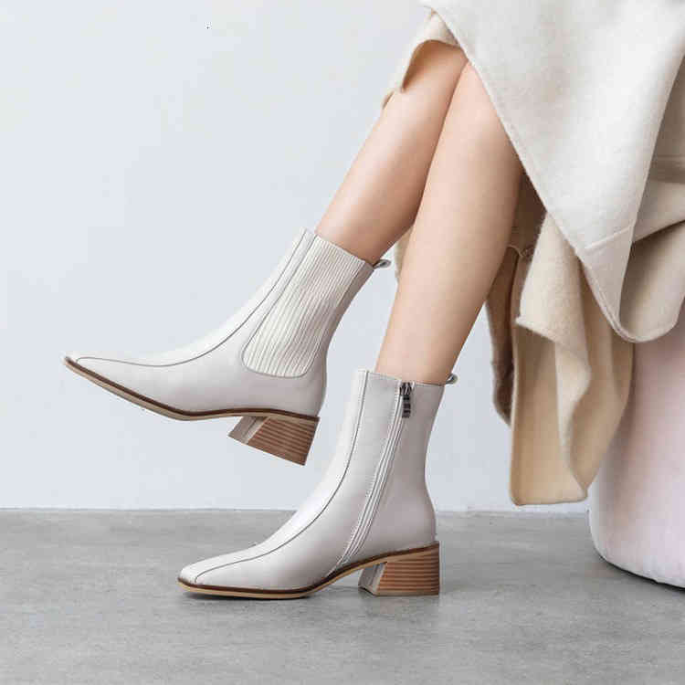 Boots Beige square toe short boots women's spring and autumn fashion single British style thick heel tube Chelsea Martin Ankle B8NG, Black
Boots Beige square toe short boots women's spring and autumn fashion single British style thick heel tube Chelsea Martin Ankle B8NG, Black