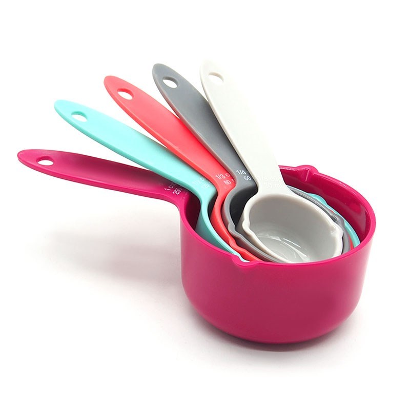Kitchen Accessories ABS Plastic Portable Measuring Spoons Multipurpose Baking Tools Sugar Cake Supplies 1Set Colorful