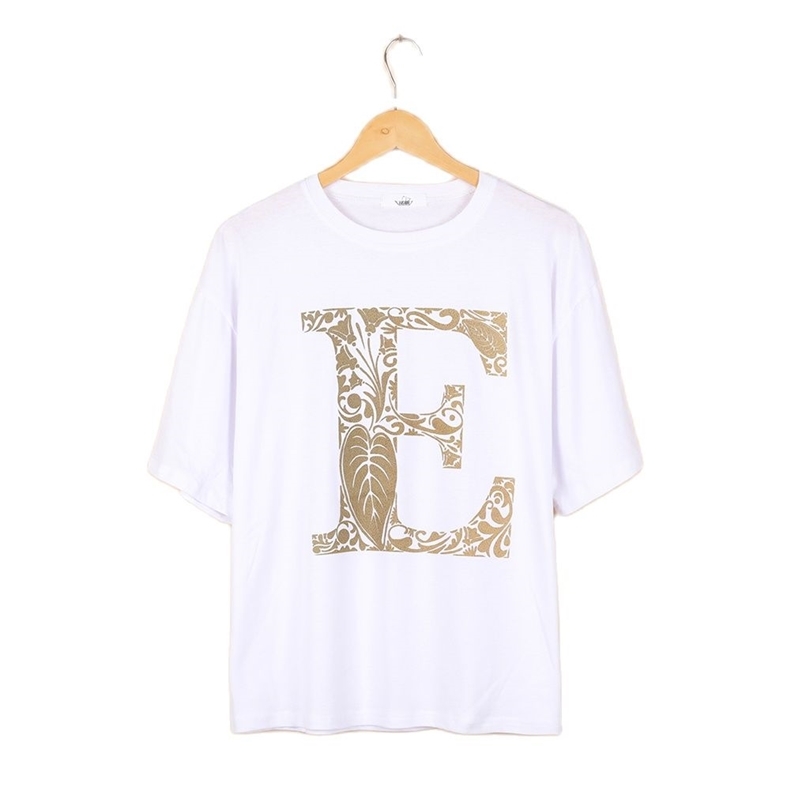 Hollow letter printing loose round neck T-shirt cotton top summer Korean fashion women's clothing 210520, Black
Hollow letter printing loose round neck T-shirt cotton top summer Korean fashion women's clothing 210520, Black