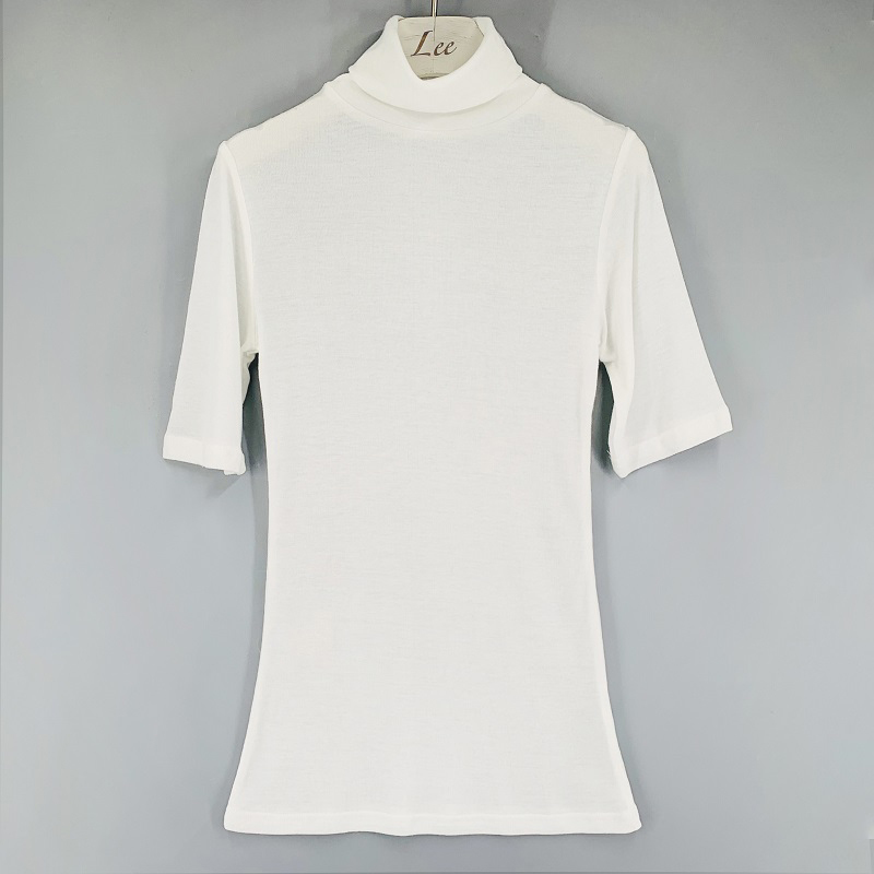 Summer White Shirt Tops Short Sleeve Slim Female Blouse Office Knitted Solid Casual Women Blouses s Blusas 12874 210508