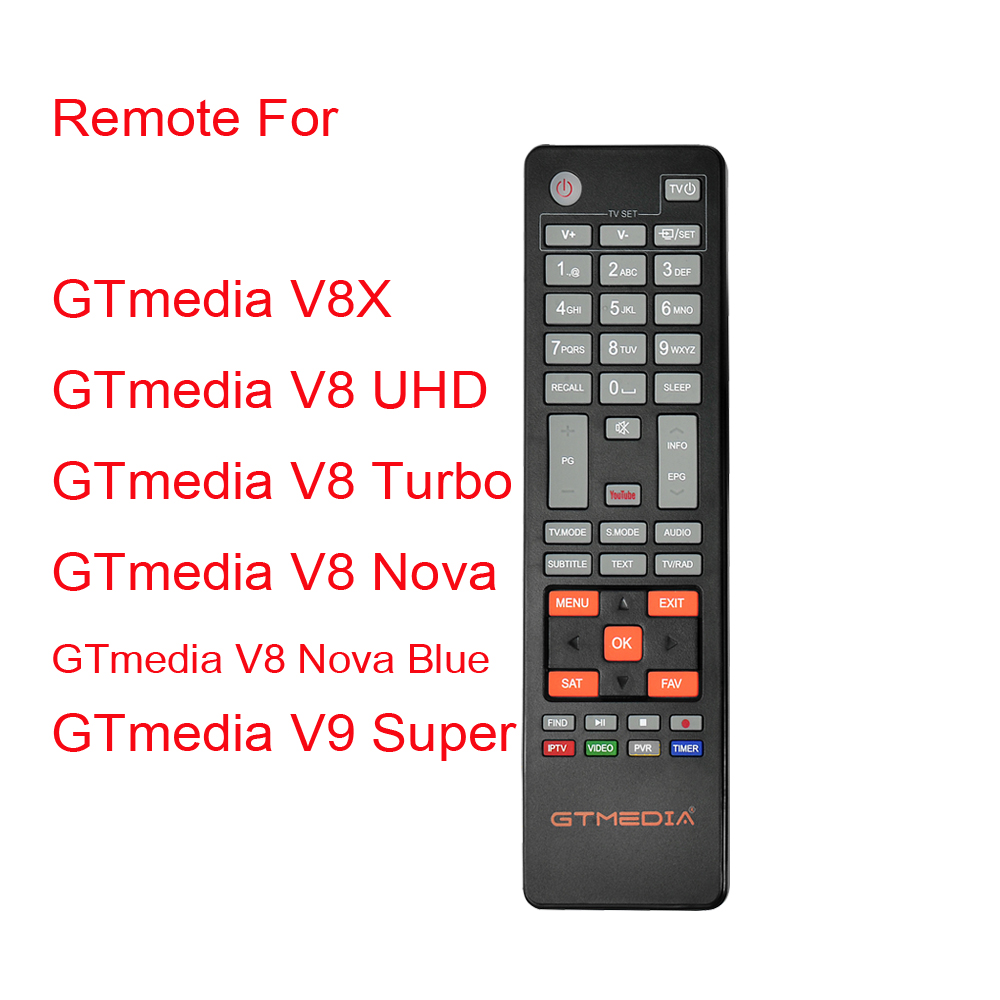 Remote Control gtmedia v7s V7 Plus Freesat V7MAX V7COMBO V8 NOVA V8X V8UHD V9 Super GTC v7s 2xs turbo satellite receiver