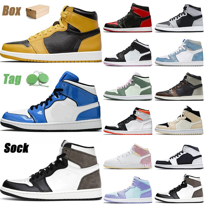 Jumpman 1 1s Top Quality Basketball Shoes Pollen Signal Blue Dark Mocha Men Women Fearless Smoke Grey Pink Quartz Trainers Sneakers SIZE 36-46, 42 bred patent 40-46
Jumpman 1 1s Top Quality Basketball Shoes Pollen Signal Blue Dark Mocha Men Women Fearless Smoke Grey Pink Quartz Trainers Sneakers SIZE 36-46, 42 bred patent 40-46