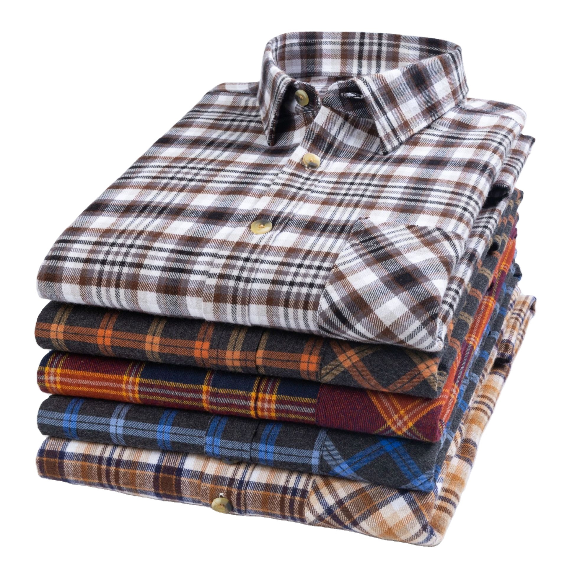 Color Optional Casual Men's Shirt Fashion Pure Cotton Long Sleeve Custom Yarn-dyed Flannel, Color 1 
Color Optional Casual Men's Shirt Fashion Pure Cotton Long Sleeve Custom Yarn-dyed Flannel, Color 1