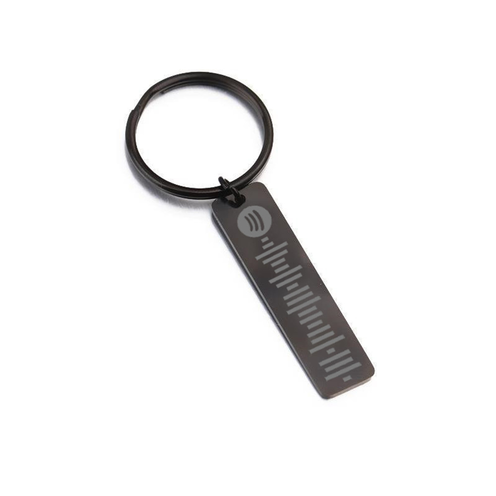 Custom Music Spotify Scan Key rings Code Keychain For Women Men Personalized Laser Engraved Song Christmas Jewelry gift