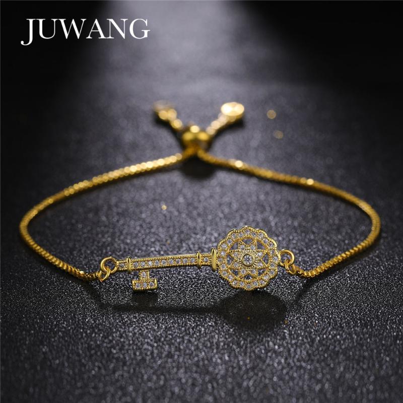 Link, Chain JUWANG Brand Key Shape Adjustable Copper Bracelet Charms & Bangle Fashion Jewelry For Women Girls
Link, Chain JUWANG Brand Key Shape Adjustable Copper Bracelet Charms & Bangle Fashion Jewelry For Women Girls