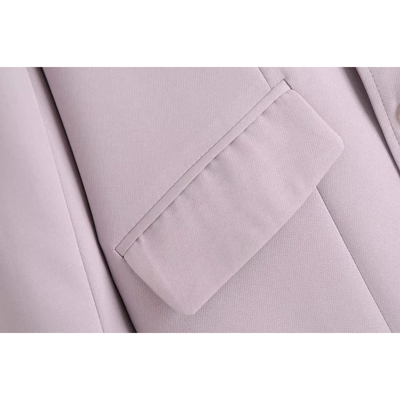 fashion ladies buttonfly long jackets autumn purple women suits casual pocket female coats warm girls loose suit 210430