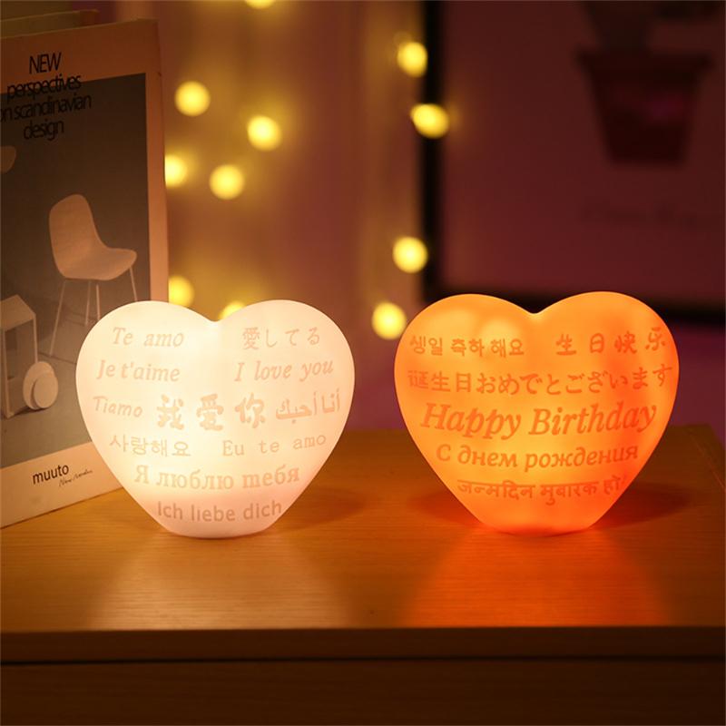 Night Lights 10cm LED Light I Love You Multilingual Letter Shape Propose Marriage Scenes Decoration Table Romantic Bedside Lamp
Night Lights 10cm LED Light I Love You Multilingual Letter Shape Propose Marriage Scenes Decoration Table Romantic Bedside Lamp