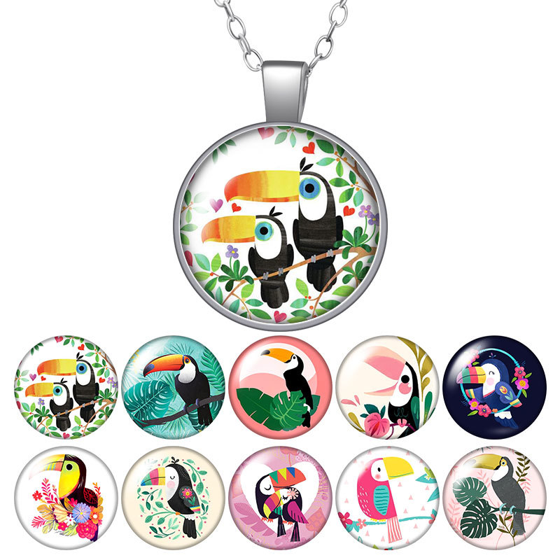 Cute Largirostrornis Lovely Birds Round Pendant Necklace 25mm Glass Cabochon Silver Color Jewelry Women Party Birthday Gift 50cm
Cute Largirostrornis Lovely Birds Round Pendant Necklace 25mm Glass Cabochon Silver Color Jewelry Women Party Birthday Gift 50cm