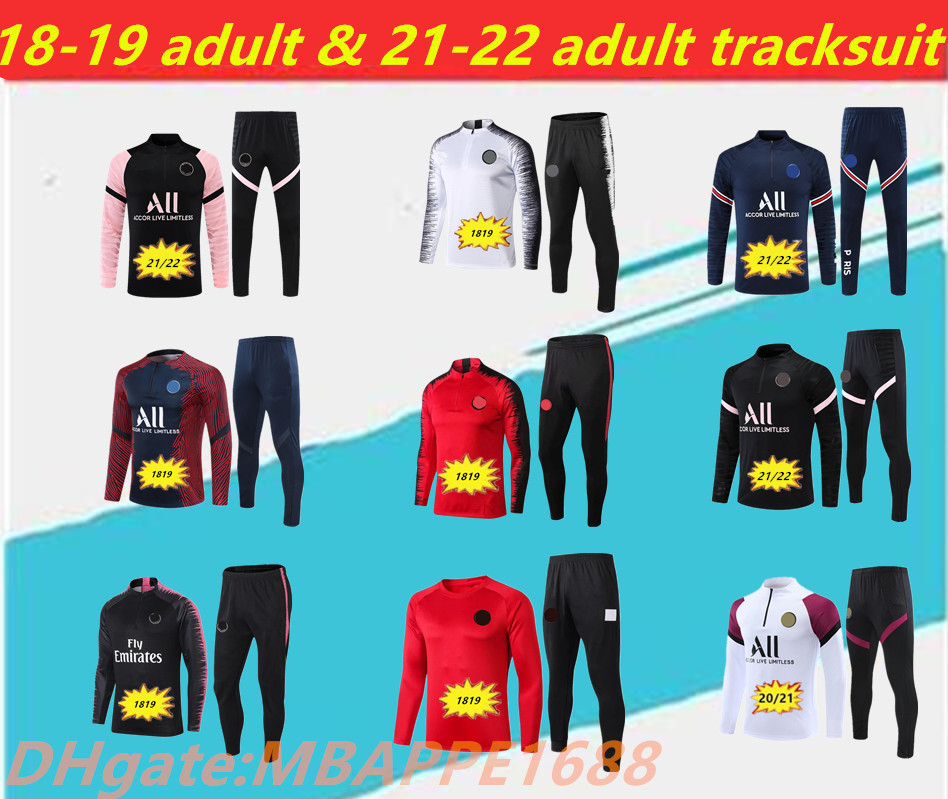 2021 22 pari sportswear tracksuits long sleeve adult training suit mbappe 18 19 changdal jogging suit size s2xl, Black
2021 22 pari sportswear tracksuits long sleeve adult training suit mbappe 18 19 changdal jogging suit size s2xl, Black