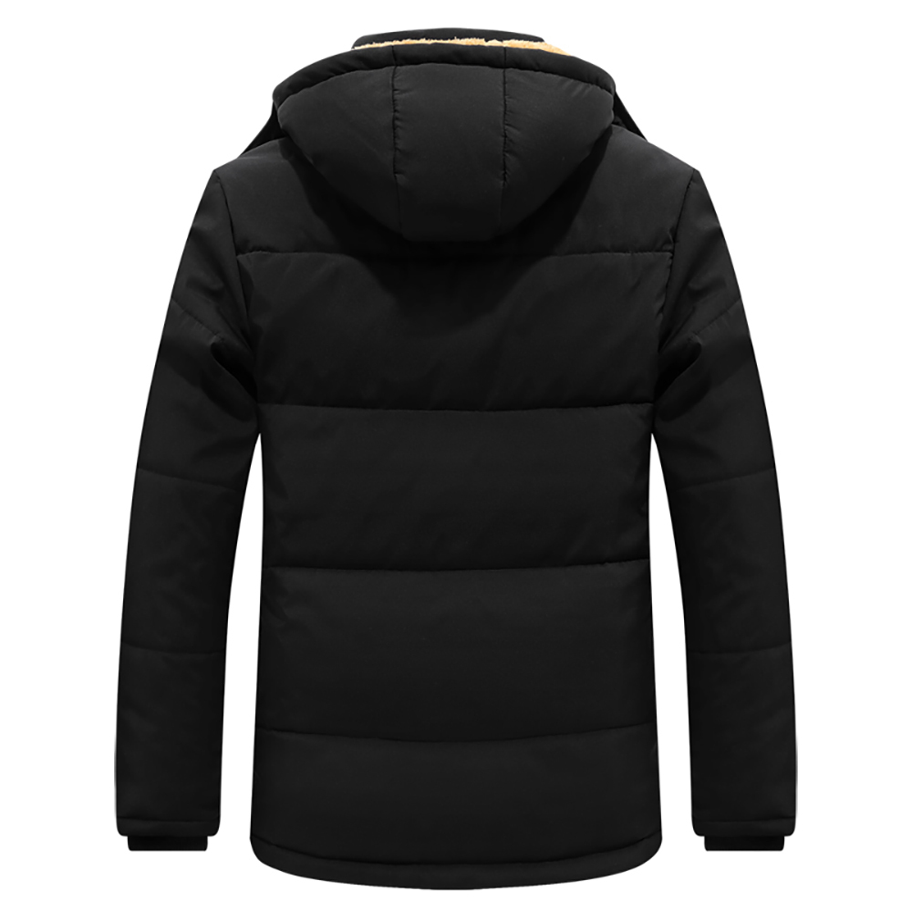 Style Men Winter Jacket Warm Thicken mal Parka Coat Cotton-Padded Hooded Male Overcoat Winbreaker Detachable-Hat Outerwear 210518
