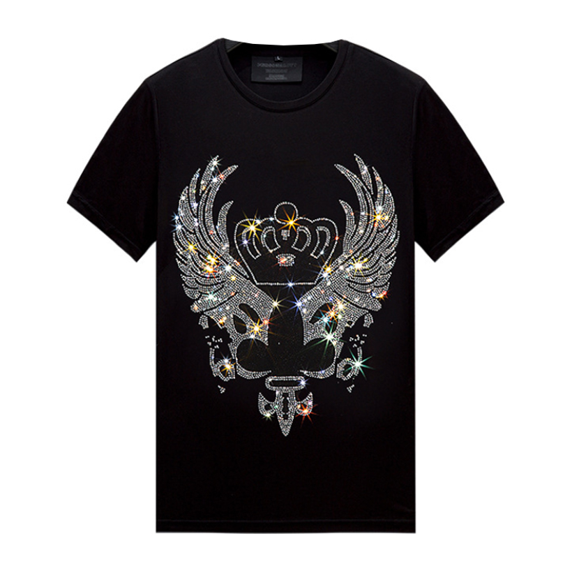 Mens Black T-shirts Hot Rhinestone Design Tops Short Sleeves - Summer Casual Crew Neck Pullover Tees Shirts for Women Unisex, 30
Mens Black T-shirts Hot Rhinestone Design Tops Short Sleeves - Summer Casual Crew Neck Pullover Tees Shirts for Women Unisex, 30