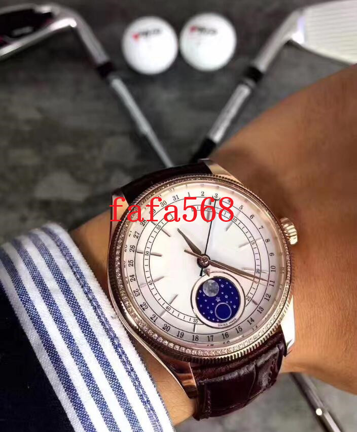 Hottest 4 Style Watches For Men Steel Rose Gold Mechanical 2813 Watch Men's Cellini 50535 Leather Enamel Moonphase Date Moon Display Wristwatches 39mm 0217, Only box.no watch
Hottest 4 Style Watches For Men Steel Rose Gold Mechanical 2813 Watch Men's Cellini 50535 Leather Enamel Moonphase Date Moon Display Wristwatches 39mm 0217, Only box.no watch