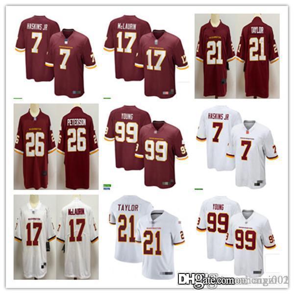 Men Women Youth Washington Football Team 99 Chase Young 17 Terry McLaurin 7 Dwayne Haskins 21 Sean Taylor 26 Adrian Peterson Jersey, Black;red
Men Women Youth Washington Football Team 99 Chase Young 17 Terry McLaurin 7 Dwayne Haskins 21 Sean Taylor 26 Adrian Peterson Jersey, Black;red