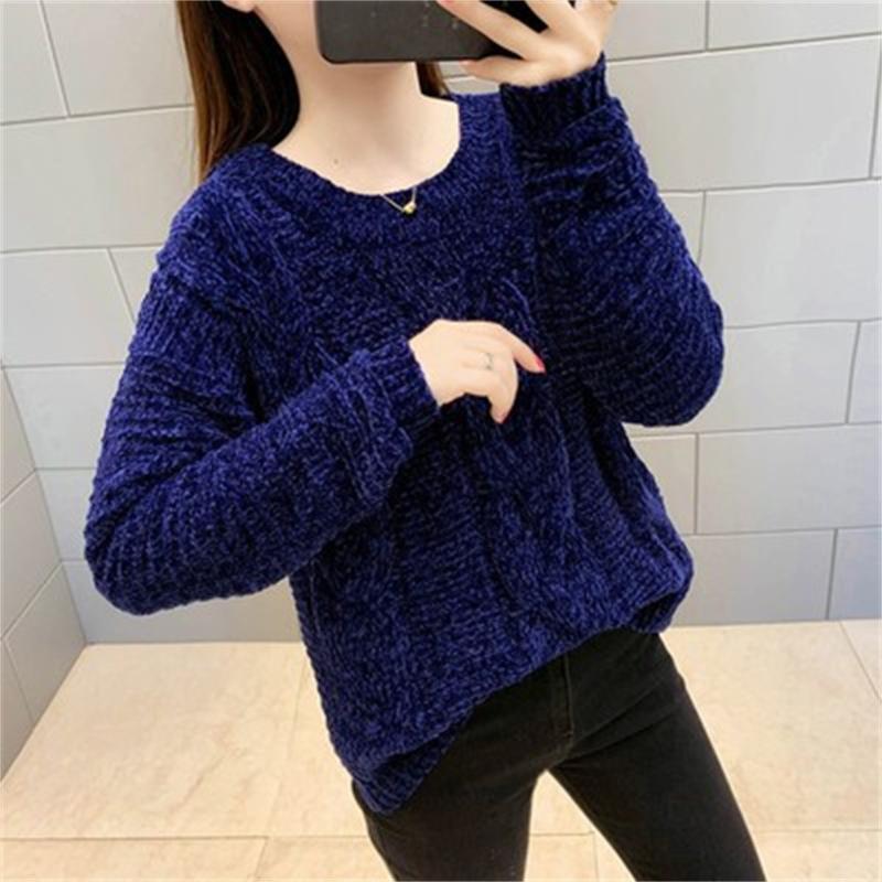 Women's Sweaters Retro Women Sweater Pullovers Knitted Casual Solid O Neck Female Loose Soft Tops Long Sleeve Warm Pullover Autumn H1198, White;black
Women's Sweaters Retro Women Sweater Pullovers Knitted Casual Solid O Neck Female Loose Soft Tops Long Sleeve Warm Pullover Autumn H1198, White;black