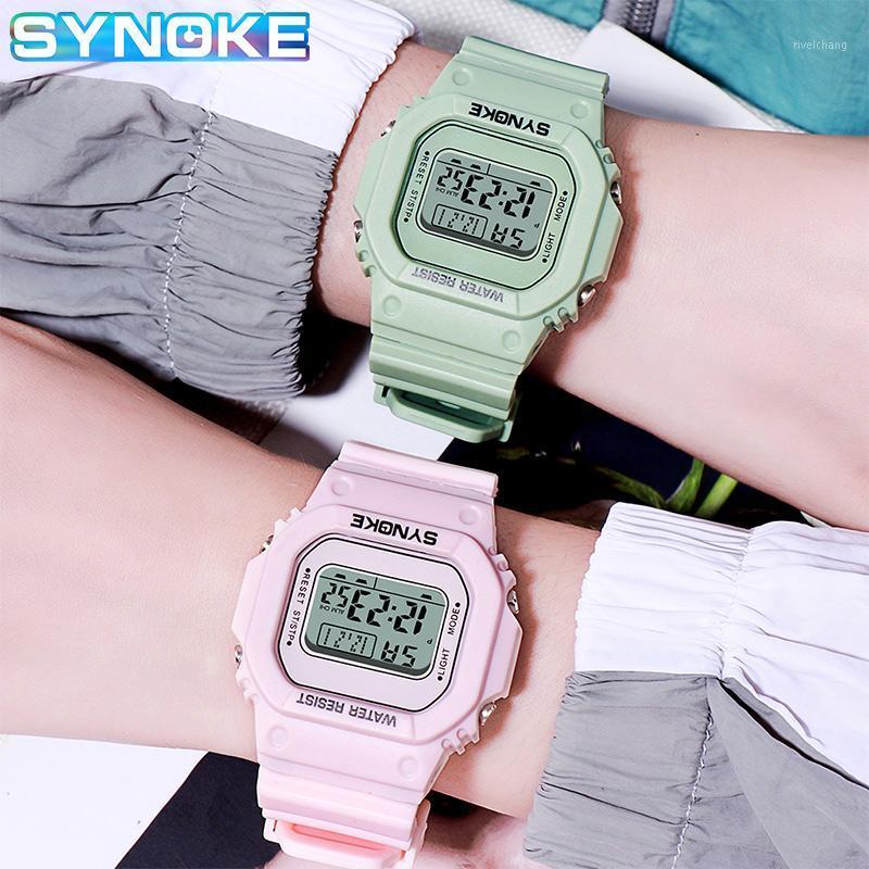 Wristwatches SYNOKE Fashion Digital Watch For Women Electronic Display High Quality Waterproof Clock Ladies Montre Femme 2021, White
Wristwatches SYNOKE Fashion Digital Watch For Women Electronic Display High Quality Waterproof Clock Ladies Montre Femme 2021, White