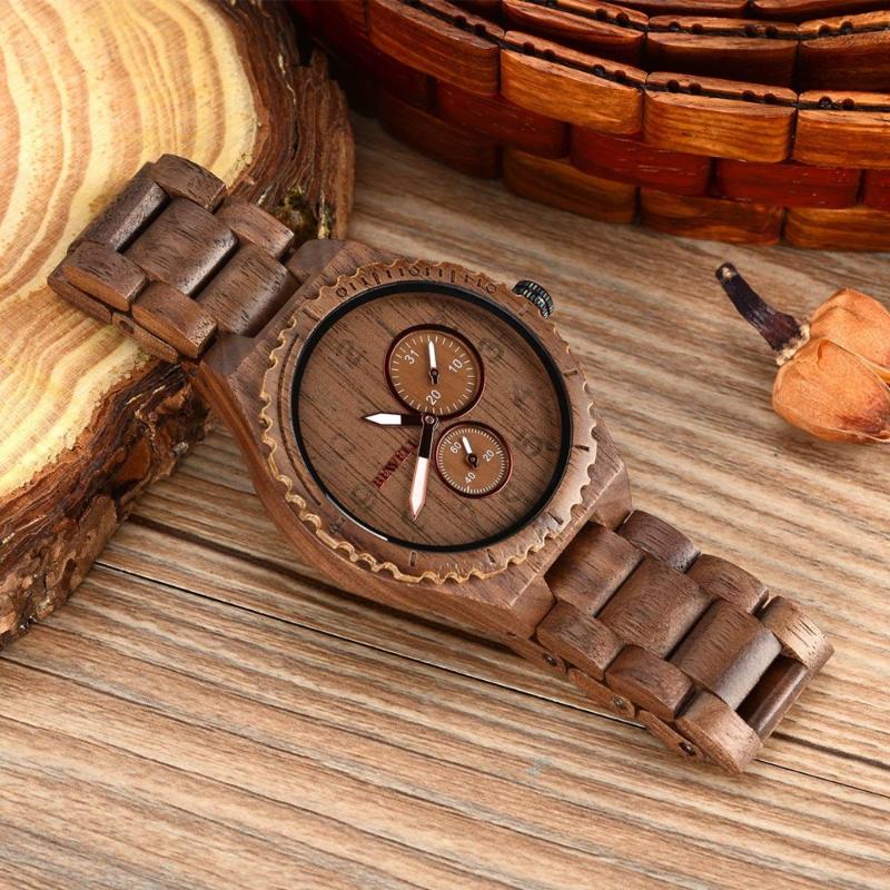 Wristwatches Bewell Mens Wooden Watches Quartz Top Brand Cusual Wood Watch Men Date Luminous Vintage Retro Handcraft W154A, Black and red sandal
Wristwatches Bewell Mens Wooden Watches Quartz Top Brand Cusual Wood Watch Men Date Luminous Vintage Retro Handcraft W154A, Black and red sandal