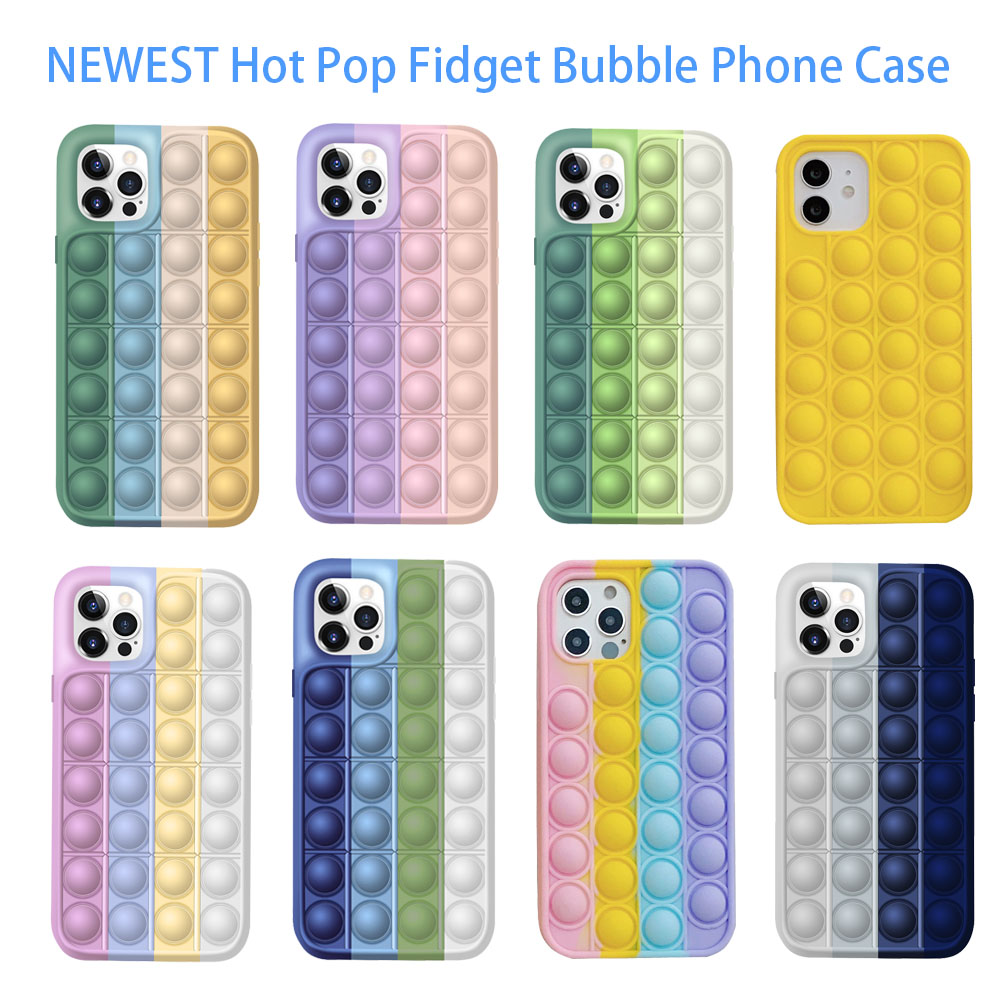 Rainbow Color shockproof Pop Cases Fidget Toys Push It Bubble Phone Case For Apple Iphone XR XSmax 11 12 Pro Cover kids adults
Rainbow Color shockproof Pop Cases Fidget Toys Push It Bubble Phone Case For Apple Iphone XR XSmax 11 12 Pro Cover kids adults