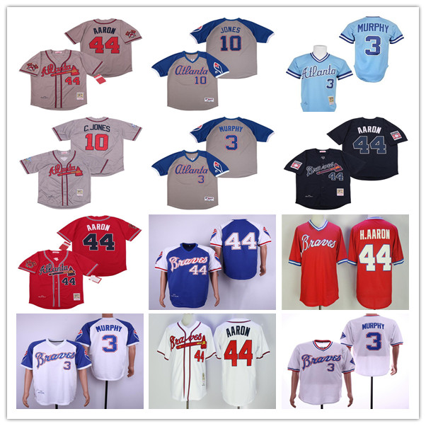 Vintage Atlanta 44 Hank Aaron Baseball Jersey H.Aaron 3 Dale Murphy 10 Chipper Jones 1957 1963 1973 1974 1982's Jerseys, Black
Vintage Atlanta 44 Hank Aaron Baseball Jersey H.Aaron 3 Dale Murphy 10 Chipper Jones 1957 1963 1973 1974 1982's Jerseys, Black