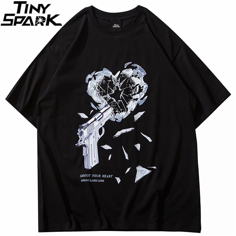 Streetwear Oversize Tshirt Hip Hop Gun Breaking Heart Print T-shirt Men Harajuku Cotton Loose Summer Short Sleeve Tops Tees 210707, A23321 red
Streetwear Oversize Tshirt Hip Hop Gun Breaking Heart Print T-shirt Men Harajuku Cotton Loose Summer Short Sleeve Tops Tees 210707, A23321 red