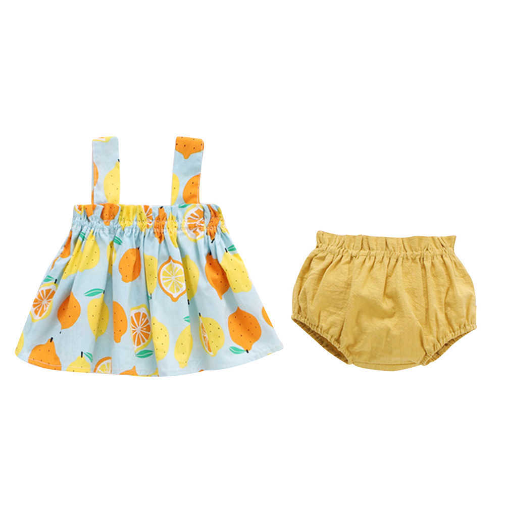 Mudkingdom Cute Baby Girl Bloomer Outfit Summer Fruity Tank Top Set Sleeveless 2Pcs Outfits with 210615