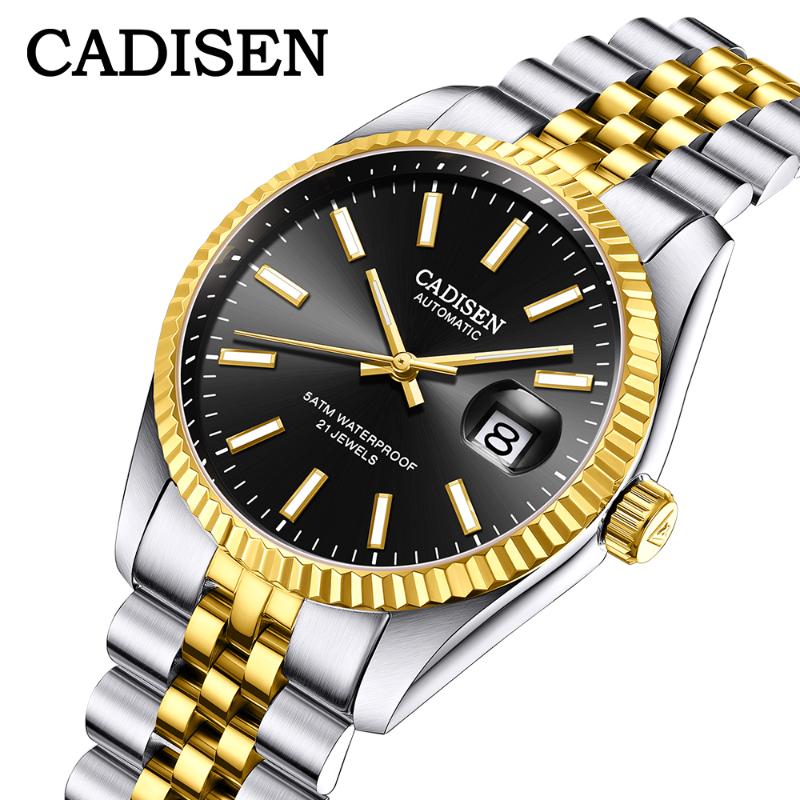 Wristwatches CADISEN Automatic Watch For Men Seagull 2813 Movement 50m Waterproof Stainless Steel Luxury Mechanical C8053, Black (seagull)
Wristwatches CADISEN Automatic Watch For Men Seagull 2813 Movement 50m Waterproof Stainless Steel Luxury Mechanical C8053, Black (seagull)