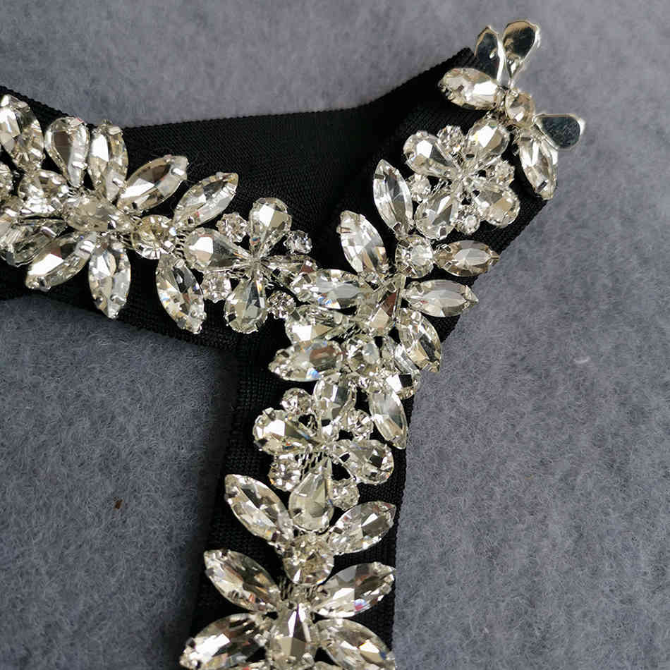 Free High Quality Black One Shoulder Sparkly Beading Rayon Bandage Dress Elegant Cocktail Party Vestidos 210524