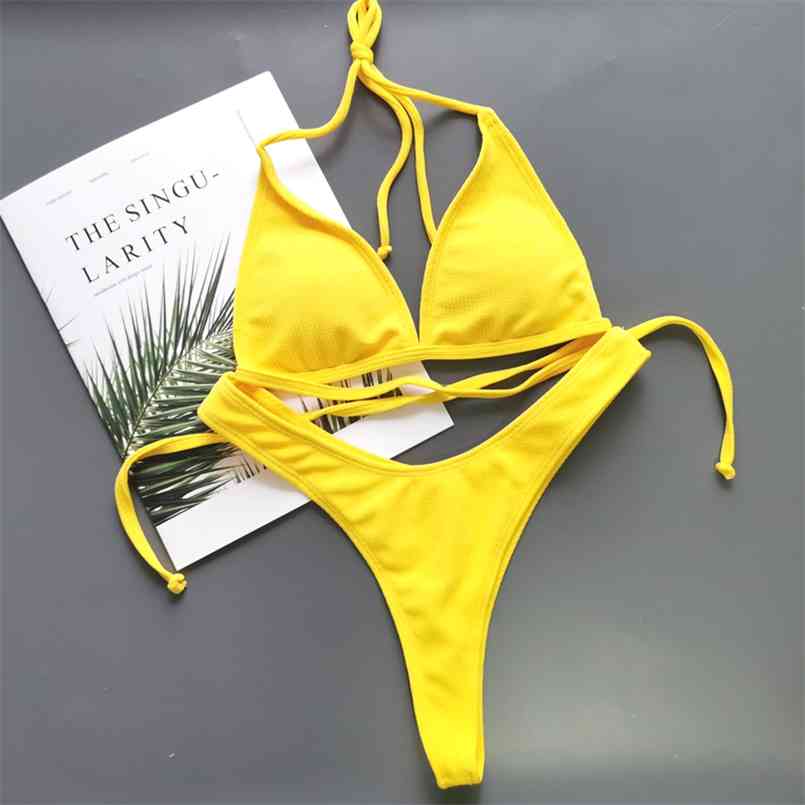 Tanboby Brazilian Swimming Suits High Cut Micro Beach Biquinis 2 Piece Bandage Top+Yellow Thong Bikinis 210722, Yellow 2
Tanboby Brazilian Swimming Suits High Cut Micro Beach Biquinis 2 Piece Bandage Top+Yellow Thong Bikinis 210722, Yellow 2