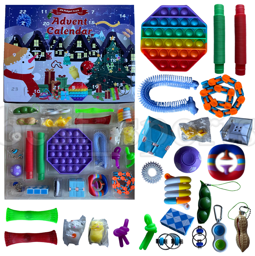 24pcs Set Christmas Fidget Toys Advent Calender Blind Box Gifts Simple Dimple Decompression Toy Push Bubbles Kids Xmas Gift ZZA3408
24pcs Set Christmas Fidget Toys Advent Calender Blind Box Gifts Simple Dimple Decompression Toy Push Bubbles Kids Xmas Gift ZZA3408