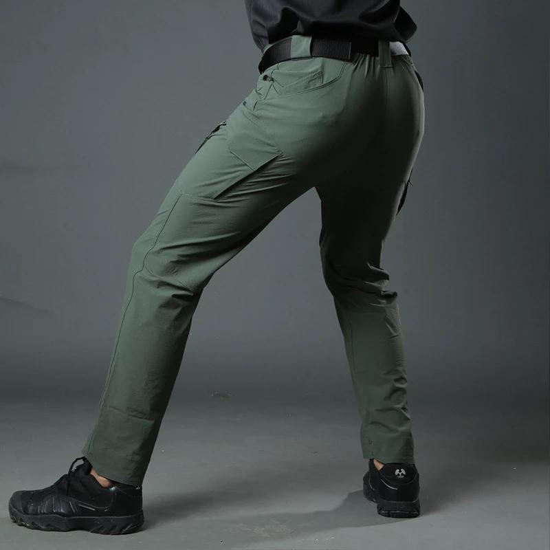 Men's Spring Urban Tactical Cargo Pants SWAT Army Military Rip-stop Long Trousers Casual Quick Dry Breathable Stretch