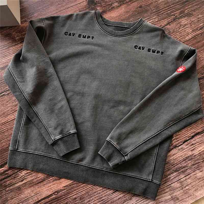 Autumn Winter C.E CAVEMPT STRIPE OVERDYE Crewneck Sweatshirt Mens Woman High Quality Striped Sweatshirts 210420