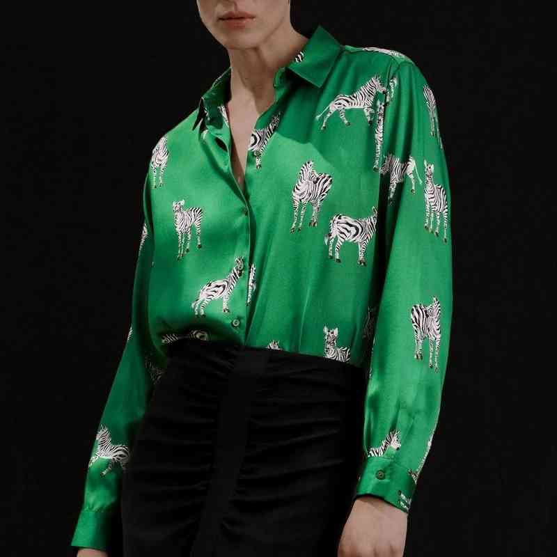 Women Shirt Long Sleeve Autumn Fashion Animal Prints Top Modern Lady Casual Blouse Loose Shirts 210602, Green
Women Shirt Long Sleeve Autumn Fashion Animal Prints Top Modern Lady Casual Blouse Loose Shirts 210602, Green