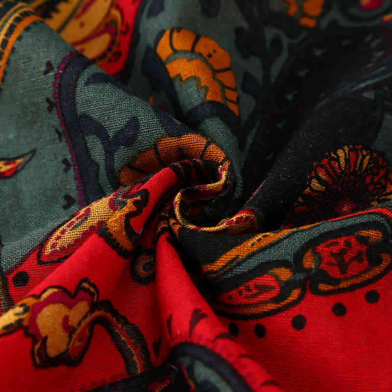 Vintage Paisley Print Hawaiian Men Autumn Long Sleeve Mens Dress Shirts Wedding Party Prom Shirt Chemise Homme 210331