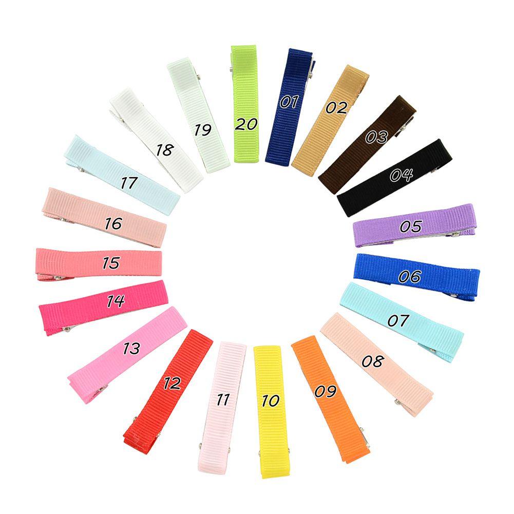 Baby Girls Barrettes 2Inches Small Cute Solid Hairclip DIY Wrapped Safety Hairpin Clips Kids for Toddler Hairpins Hair Accessory Material