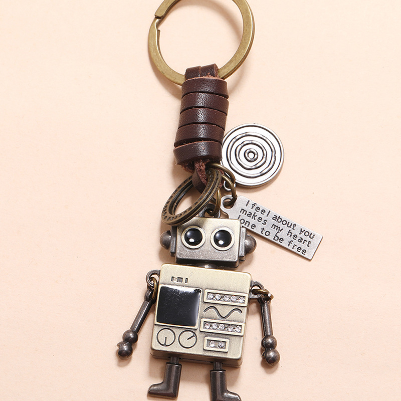 Vintage Engraving Metal Movable Brass Alloy Robot Keychain Backpack Car Key Pendant Keyring Accessory Jewelry Friend's Gifts
Vintage Engraving Metal Movable Brass Alloy Robot Keychain Backpack Car Key Pendant Keyring Accessory Jewelry Friend's Gifts