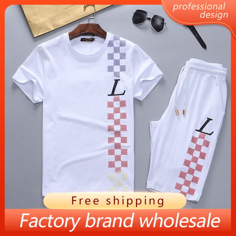 2021 new short-sleeved t-shirt suit for men's summer clothes leisure sports and fashion men's shorts designer's set with tide, Gray
2021 new short-sleeved t-shirt suit for men's summer clothes leisure sports and fashion men's shorts designer's set with tide, Gray