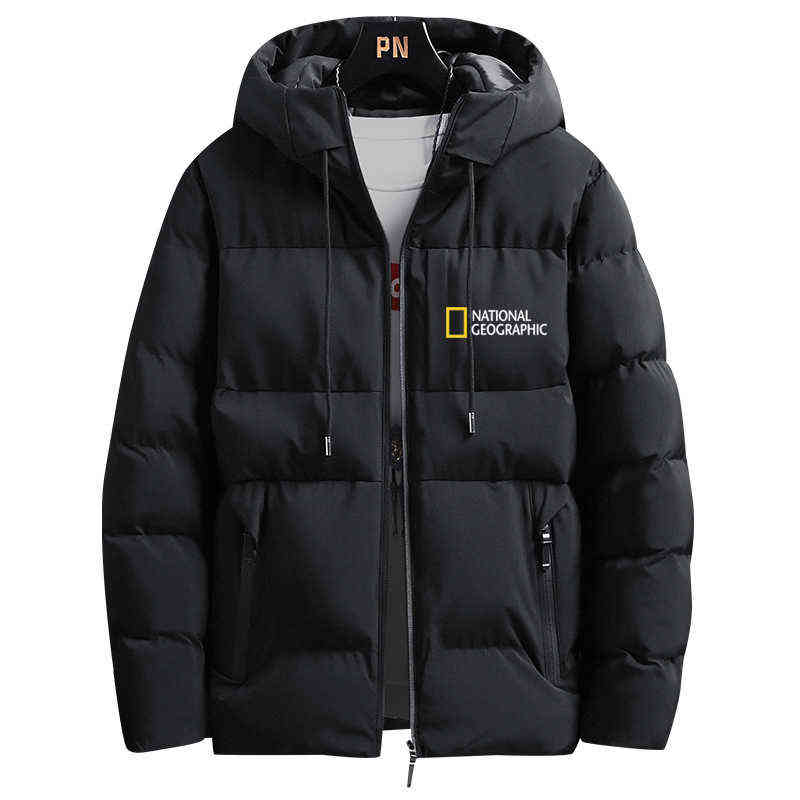 National Geographic Clothing Winter Jacket Men Plus Size 4XL Cotton Padded Warm Parka Coat Casual Male Windbreaker 211214
