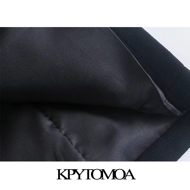 Women Fashion Double Breasted Cropped Vest Coat Lapel Collar Sleeveless Female Waistcoat Chic Tops 210420