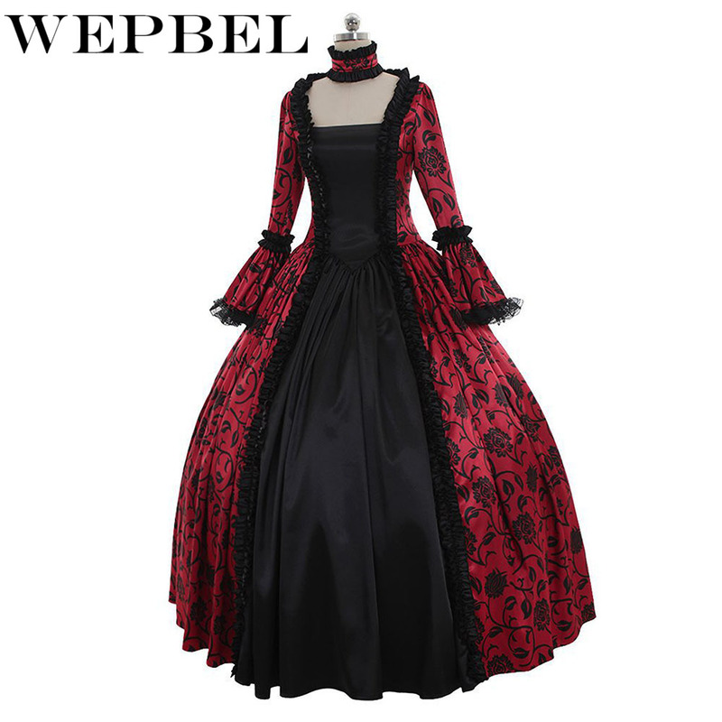 wepbel medieval women dress plus size floor length lace masquerade gothic victorian vintage lace-up dress cosplay ball gown 5xl, Black;gray
wepbel medieval women dress plus size floor length lace masquerade gothic victorian vintage lace-up dress cosplay ball gown 5xl, Black;gray