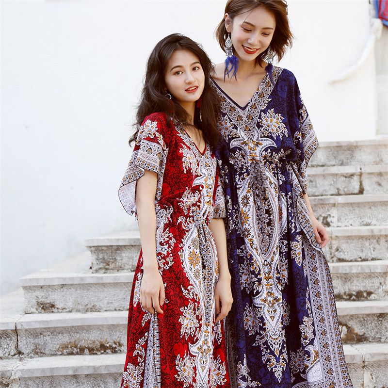 Cotton Long Beach Cover up Robe de Plage Swimsuit Tunic Vestidos Bathing suit s Kaftan Swim cover #Q702 210420