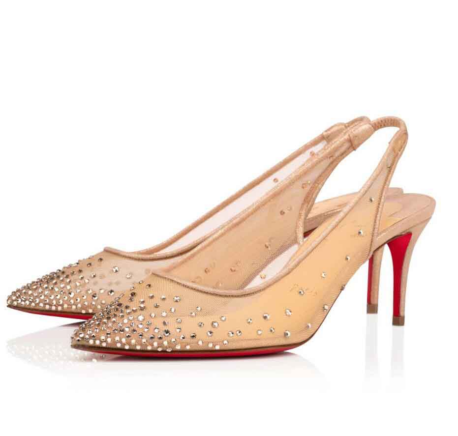 Wedding Bridal Dress Shoes Women's Pointed Toe Pumps Red Bottom Follies Strass Sling Mesh With Strass High Heels Black Nude EU35-44
Wedding Bridal Dress Shoes Women's Pointed Toe Pumps Red Bottom Follies Strass Sling Mesh With Strass High Heels Black Nude EU35-44