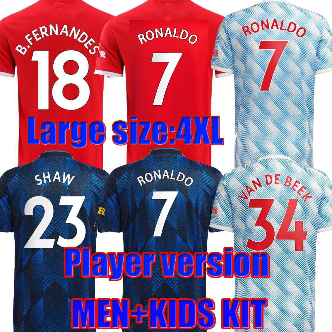 21 22 SANCHO RASHFORD jerseys 2021 2022 MANCHESter POGBA CAVANI VAN DE BEEK B. FERNANDES LINGARD UNITED GREENWOOD UTD soccer football shirt man kids kit player version, Image
21 22 SANCHO RASHFORD jerseys 2021 2022 MANCHESter POGBA CAVANI VAN DE BEEK B. FERNANDES LINGARD UNITED GREENWOOD UTD soccer football shirt man kids kit player version, Image
