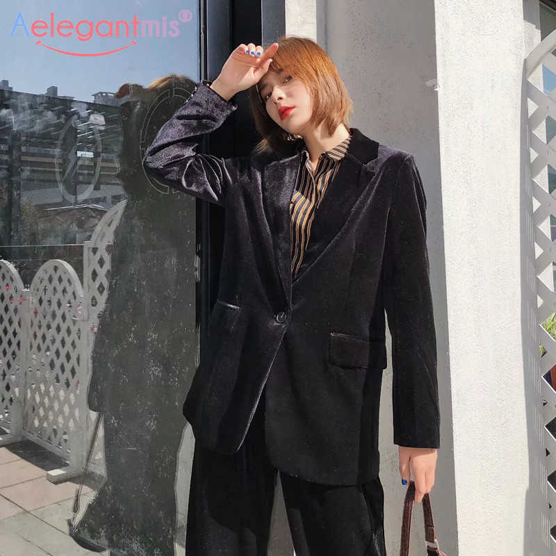 Aelegantmis Fashion Single Buttons Casual Blazer Women Loose Long Sleeve Notched Work Suit Coat Female Pockets Blazers Black 210607
Aelegantmis Fashion Single Buttons Casual Blazer Women Loose Long Sleeve Notched Work Suit Coat Female Pockets Blazers Black 210607