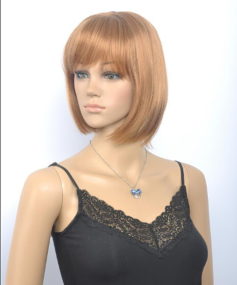 Beautiful Short Straight BOB Synthetic item Hair Wigs heat resistant Natural for Women