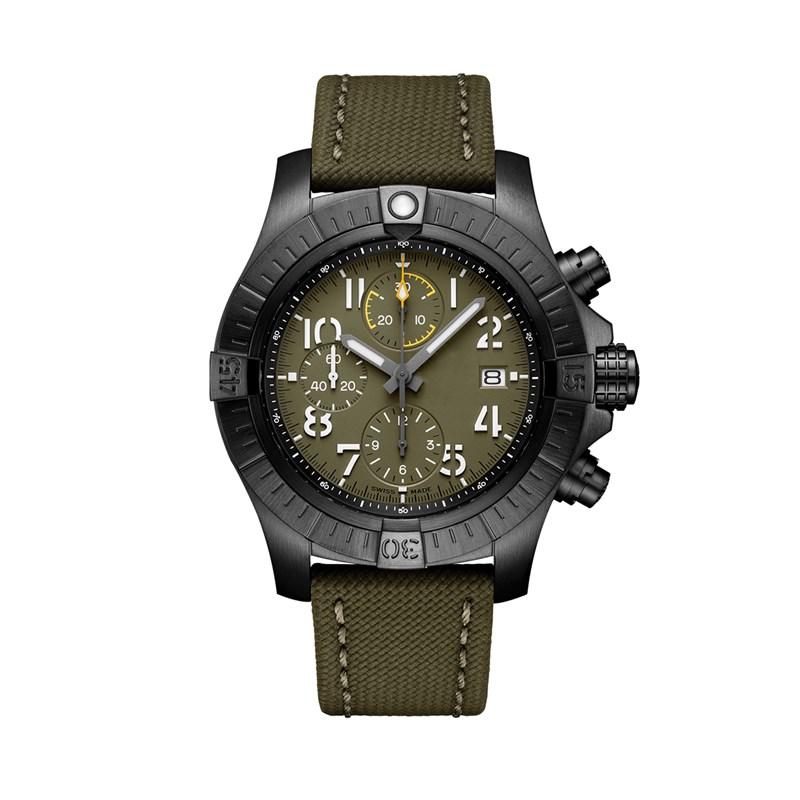 2021 Full Black Case Green Dial Canvas Leather New Super 1884 Men Watches Quartz Chronograph Stainless Steel Sapphire Crystal, Make waterproof 50m
2021 Full Black Case Green Dial Canvas Leather New Super 1884 Men Watches Quartz Chronograph Stainless Steel Sapphire Crystal, Make waterproof 50m