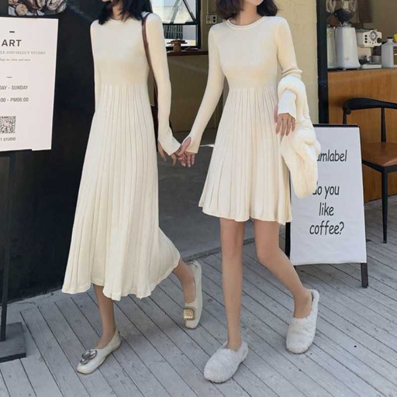 Midi Sweater Dres Long Sleeve Korean Slim Thin Autumn Casual Maxi Winter Office Knitted Female 210604, Black short dress
Midi Sweater Dres Long Sleeve Korean Slim Thin Autumn Casual Maxi Winter Office Knitted Female 210604, Black short dress